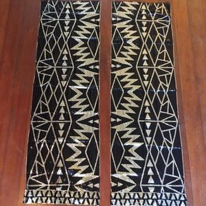 SOLD- Geometric Gold & Black Panels- Belly Dance